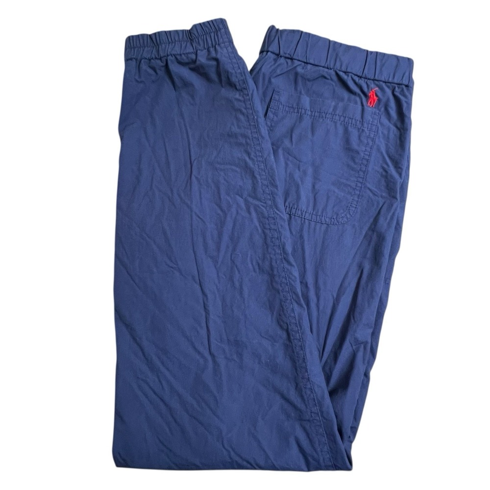 Polo Ralph Lauren Boys XL (18-20) Solid Blue Cotton Jogger Pants Drawstring